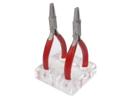 Acrylic Plier Stand, Set Of 3, 6 Holes