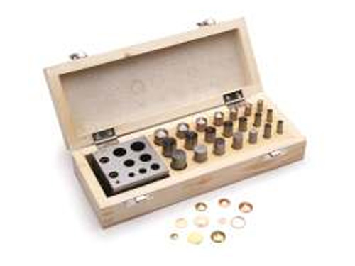 Disc Cutter, Set of 21 Round with Concave & Convex Punches in Wood Box
